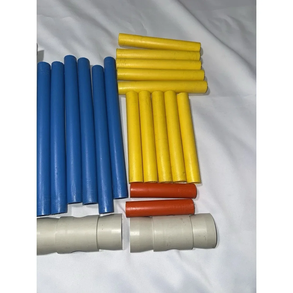 Vintage Tinkertoy Plastic Replacement Parts Lot Spools Rods Connectors Mixed Set